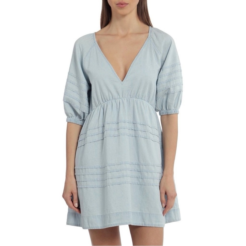 7 For All Mankind Denim Chambray Babydoll Dress size S